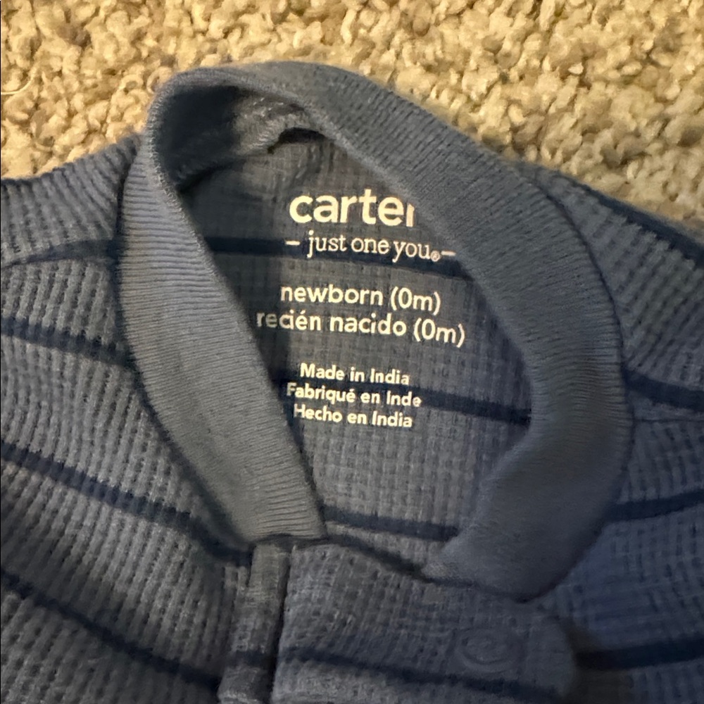 Carters Newborn Boy Footed Sleeper Set of 3 Bundle Lot - Picture 3 of 7
